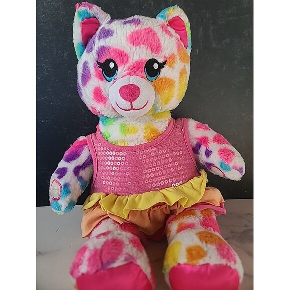 Build A Bear Rainbow Cat Stuffed Plush USED READ DESCRIPTION - Picture 3 of 10